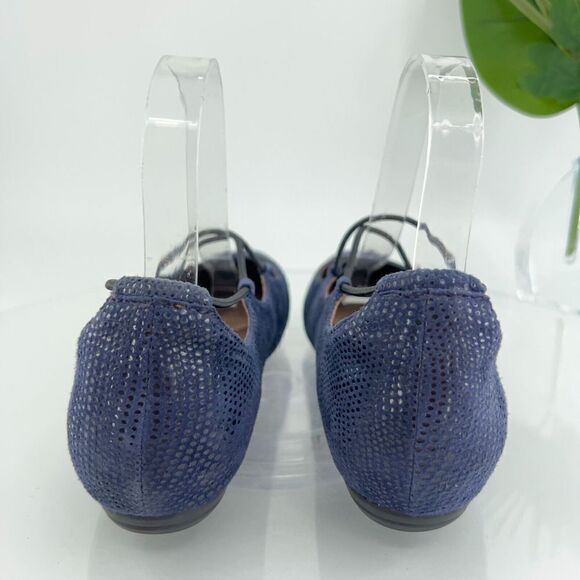 Earthies by Earth Women's Size 7 Essen Navy Blue Leather Flats Strappy Slip On - Picture 6 of 15
